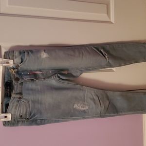 Light wash blue jeans